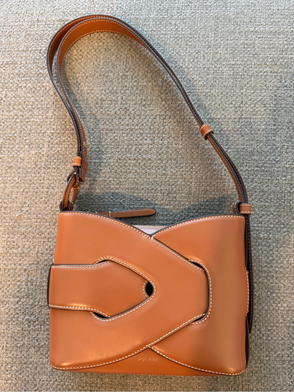 Polène Nodde Bag, Smooth Cognac